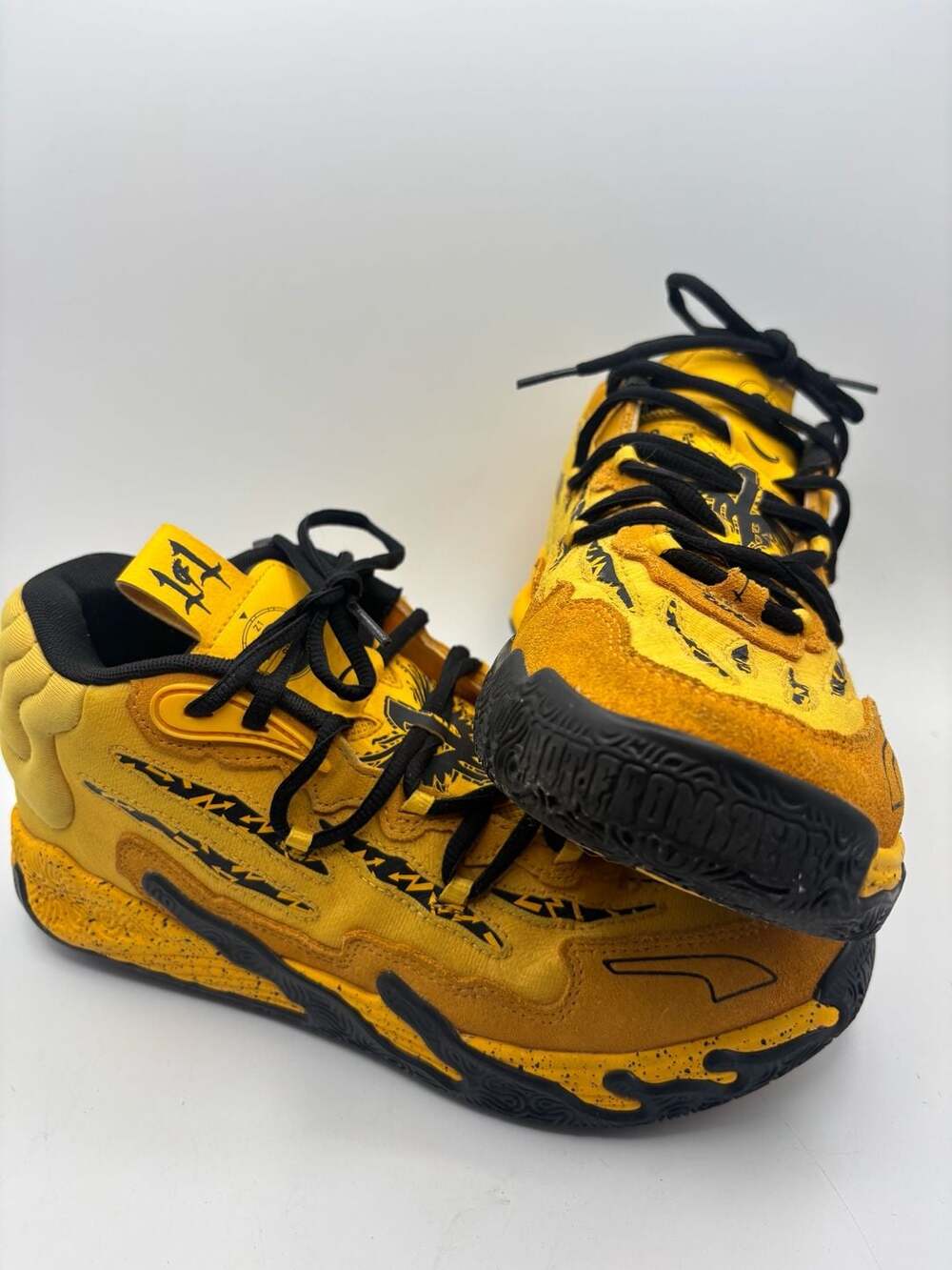 Puma MB.03 x Porsche Legacy Sport Yellow Black Basketball Sneakers 309847-01 Siz